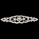 Sew-On Diamante Motif - 112mm x 72mm - Silver